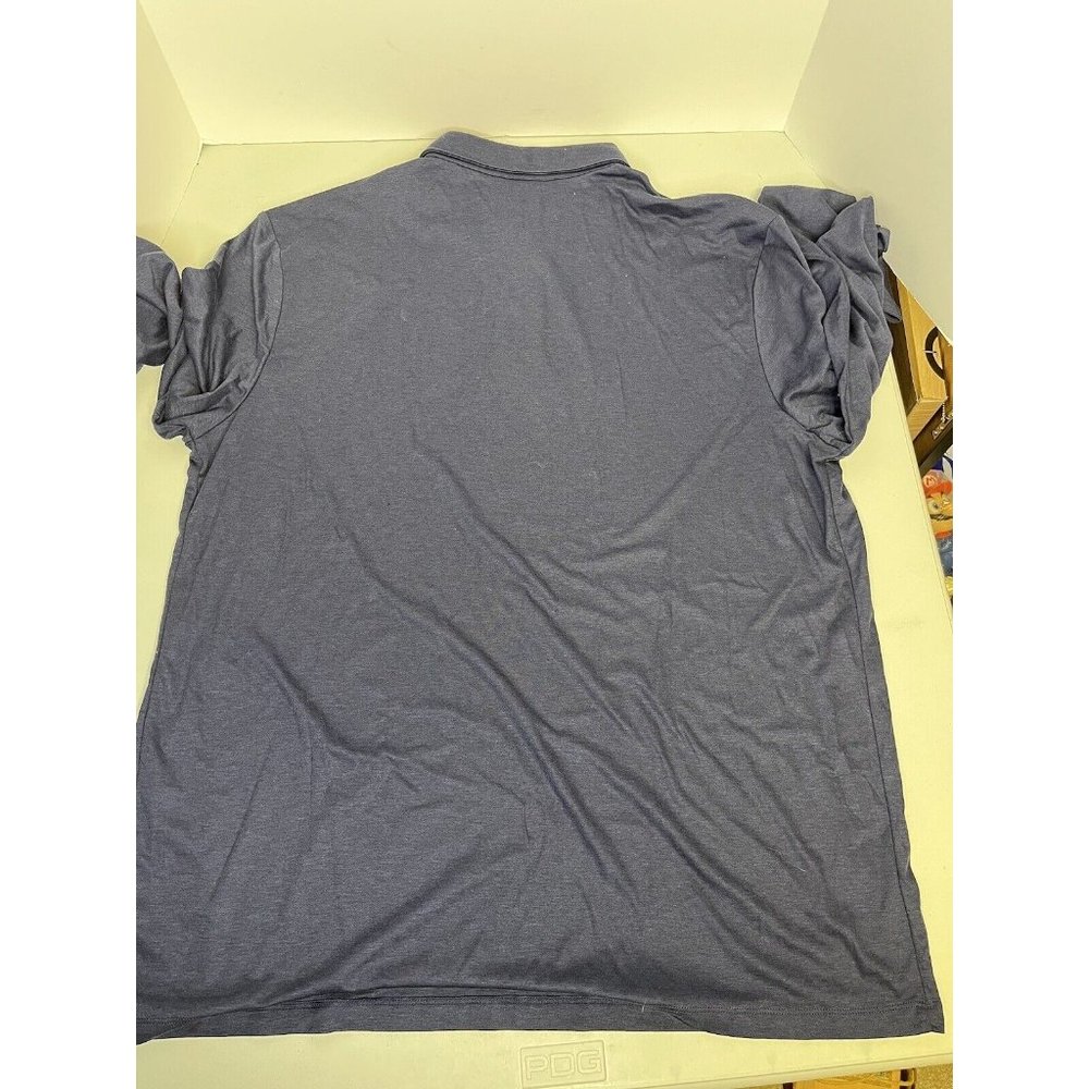Charles Tyrwhitt Men's Long Sleeve Jersey Polo Size 2XL Blue Cotton Soft Collar - Picture 9 of 9
